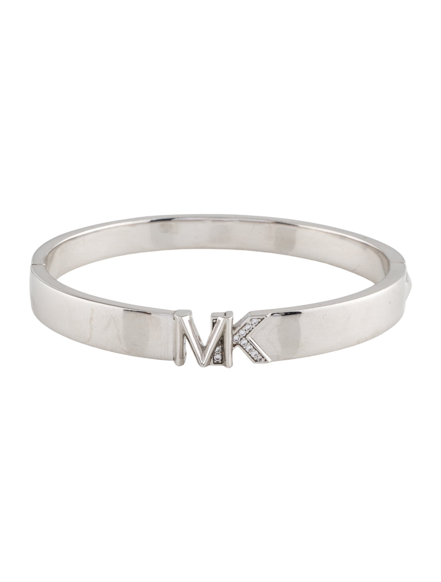 Michael Kors Crystal Logo Hinged Bangle