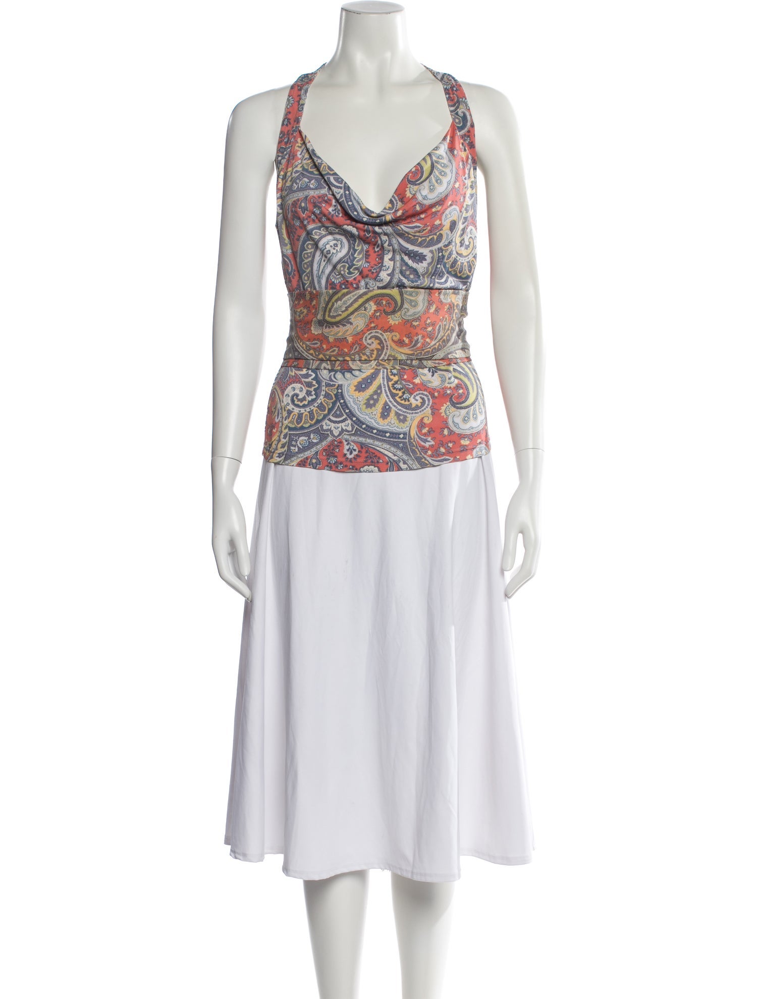 Michael Kors Paisley Print Cowl Neck Top