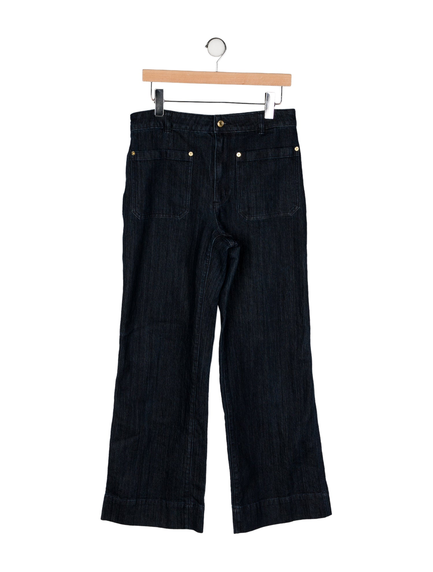Michael Kors Mid-Rise Wide Leg Jeans