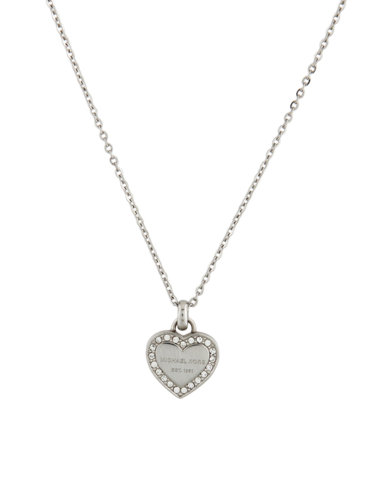 Michael Kors Crystal Heart Pendant Necklace