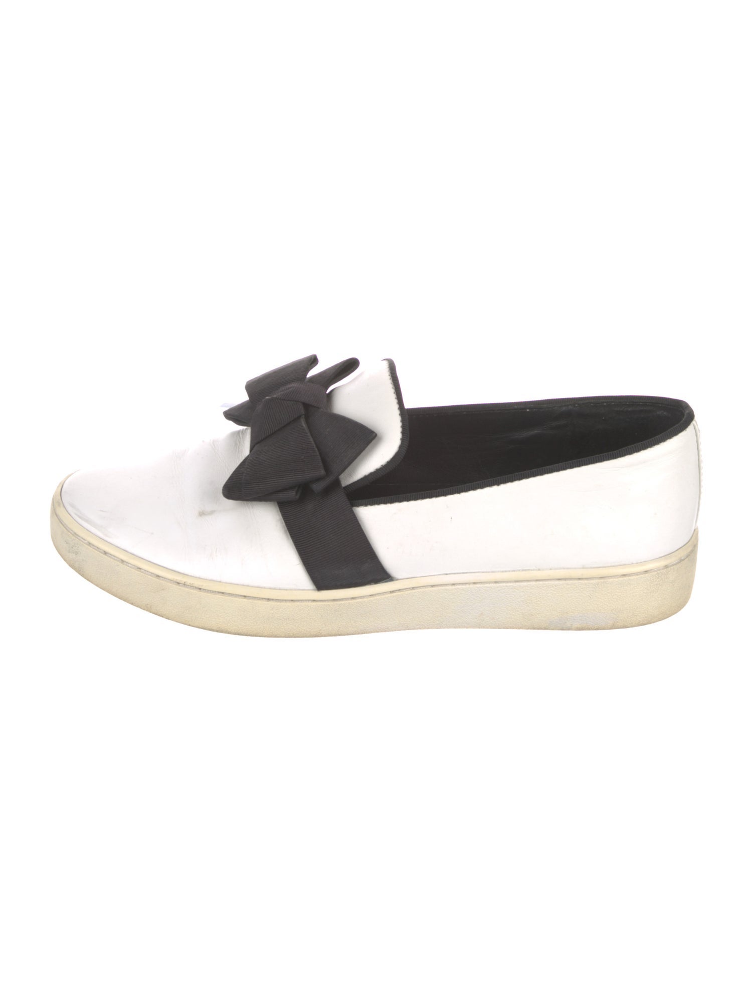 Michael Kors Patent Leather Bow Accents Sneakers