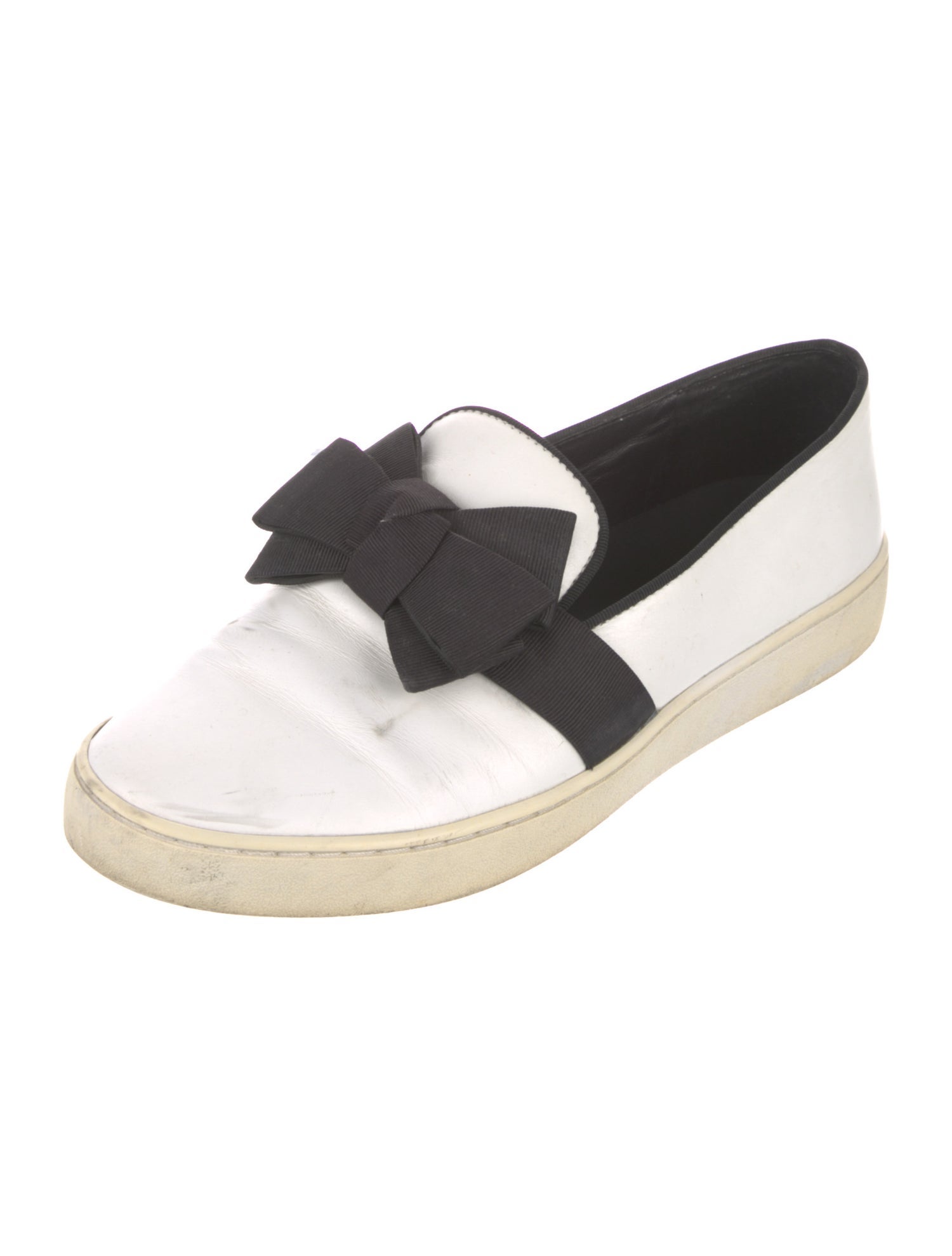 Michael Kors Patent Leather Bow Accents Sneakers