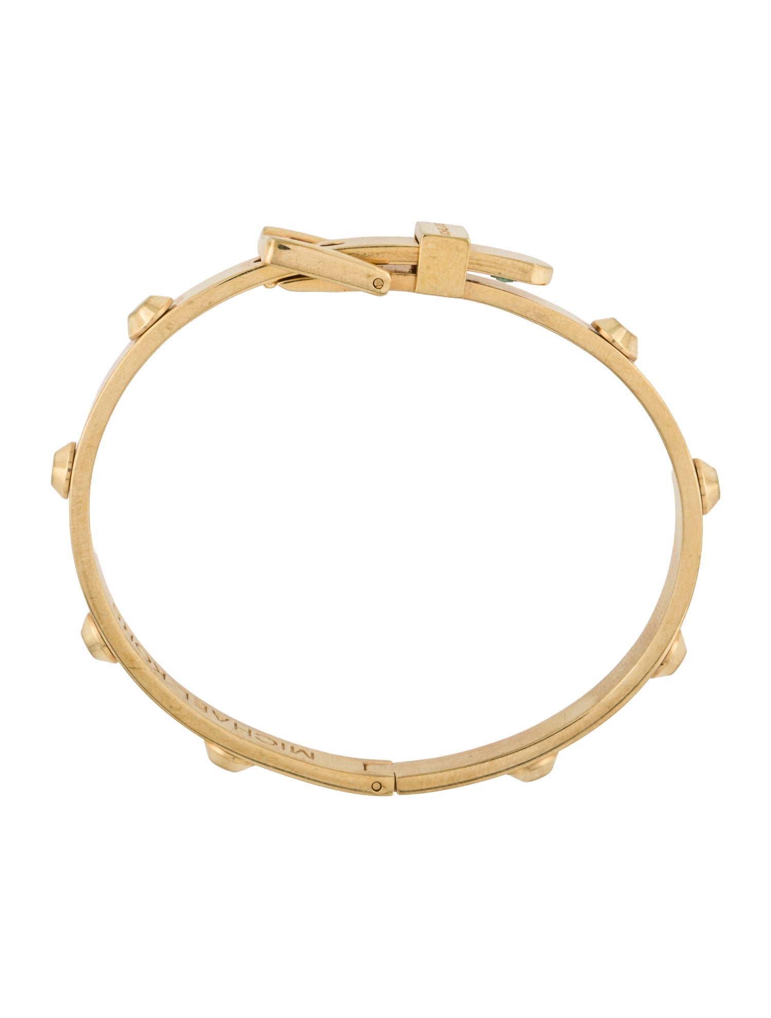 Michael Kors Studded Buckle Hinged Bangle Bracelet
