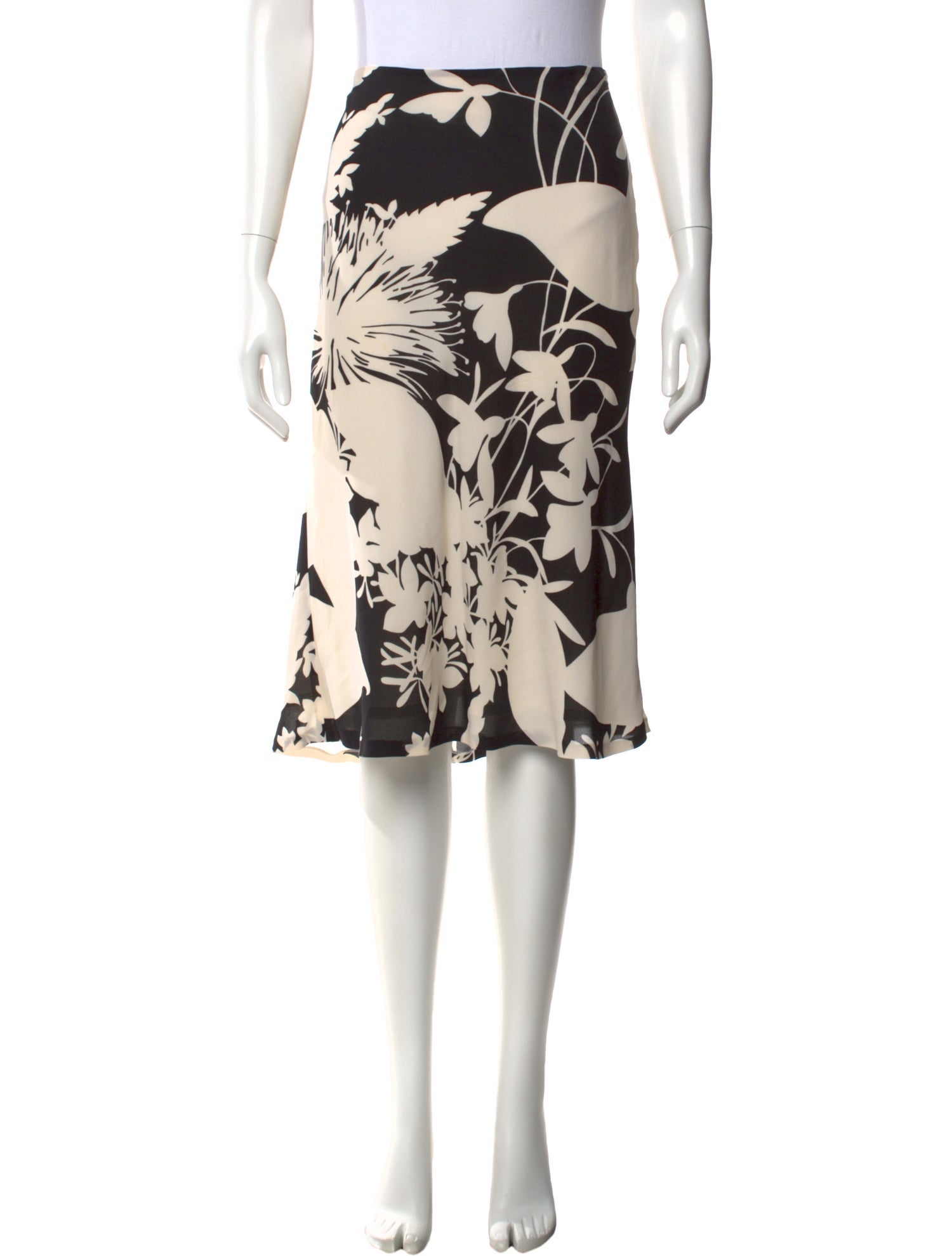 Michael Kors Floral Print Knee-Length Skirt