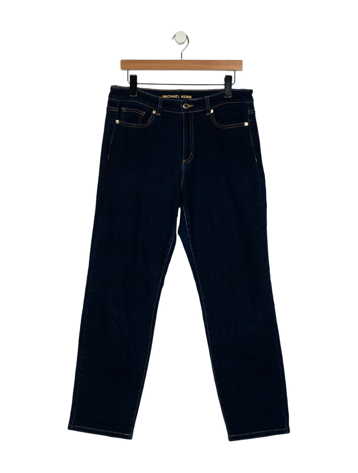 Michael Kors High-Rise Straight Leg Jeans
