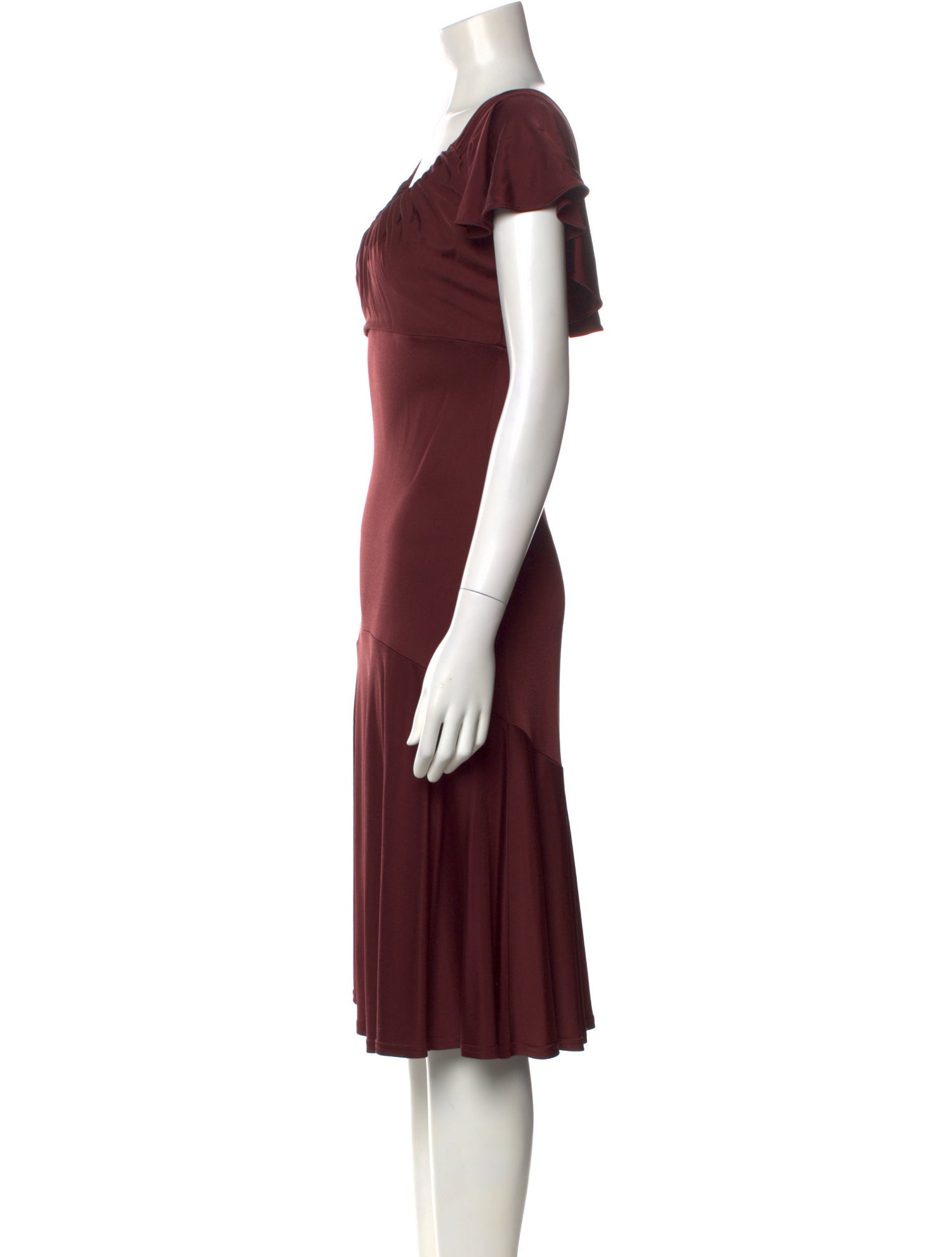Scoop Neck Midi Length Dress Scoop Neck Midi Length Dress