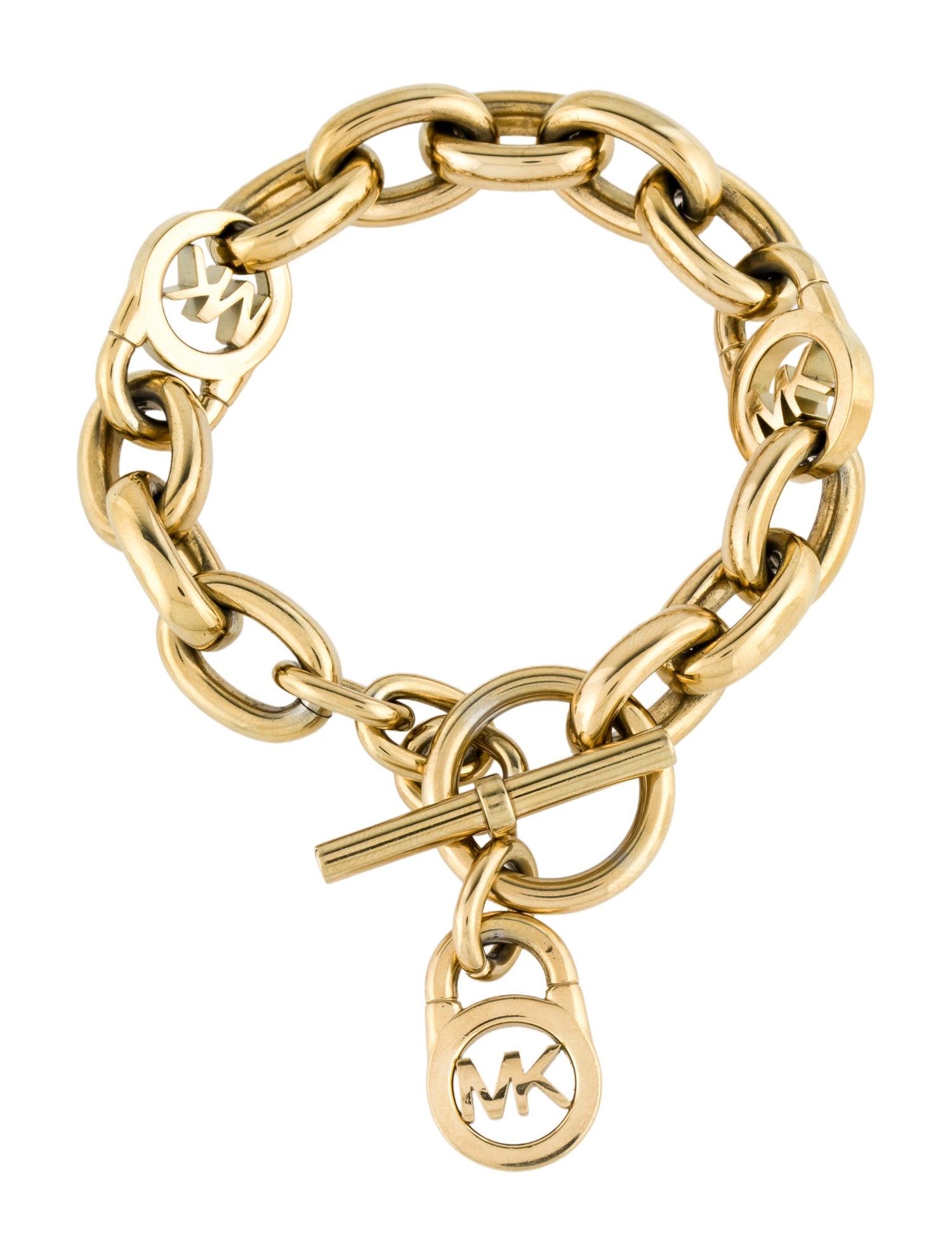 Michael Kors Logo Padlock Chain Link Bracelet