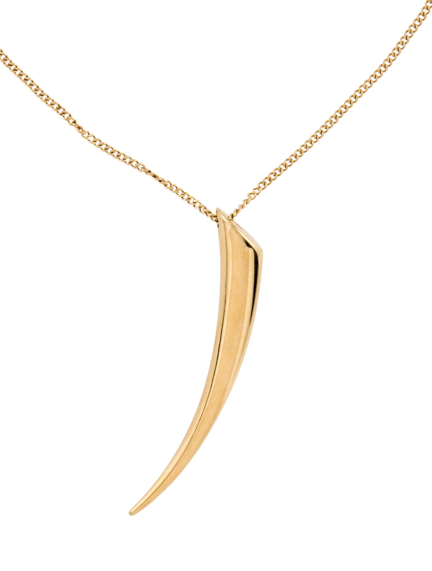 Michael Kors Long Horn Pendant Necklace