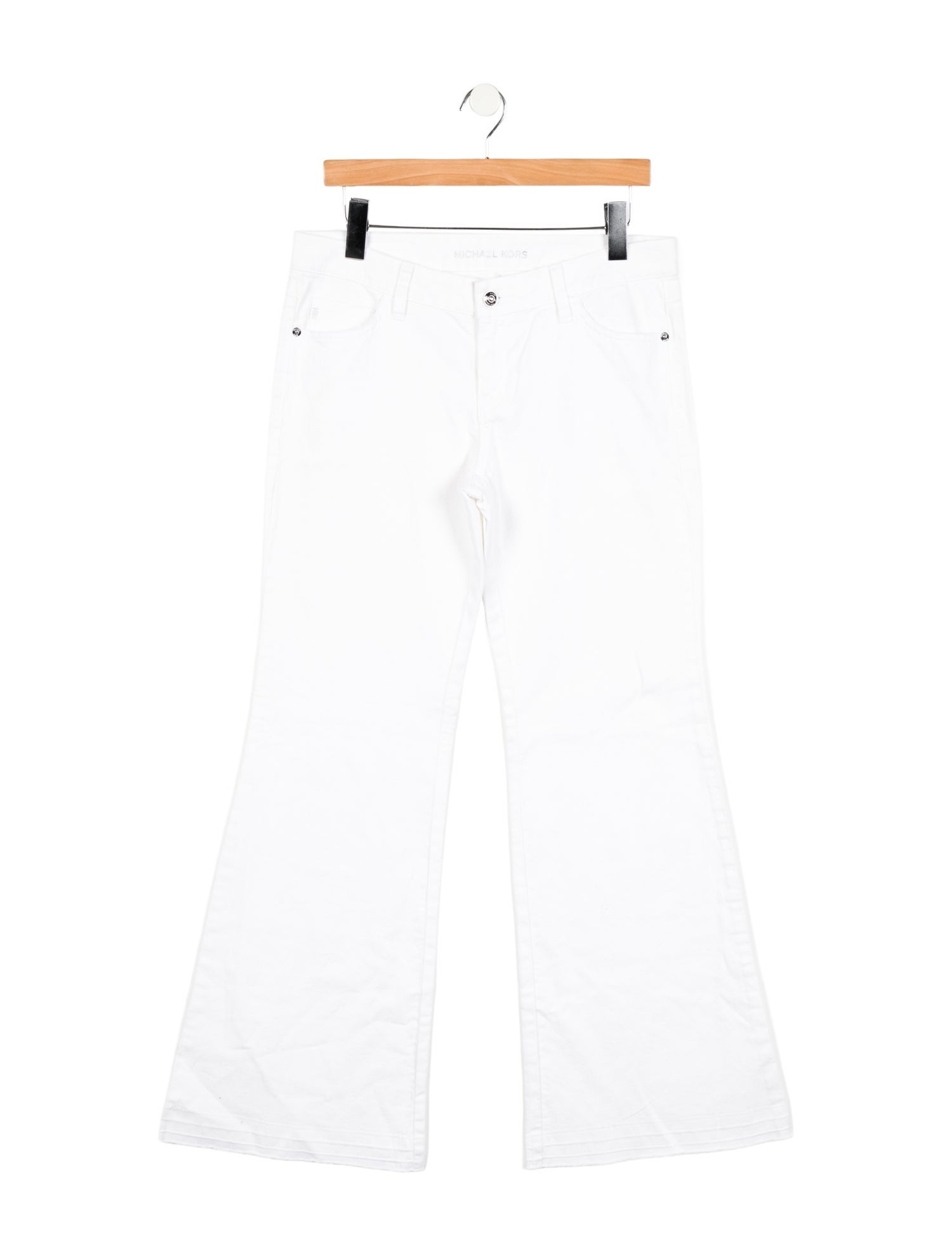 Michael Kors Mid-Rise Wide Leg Jeans