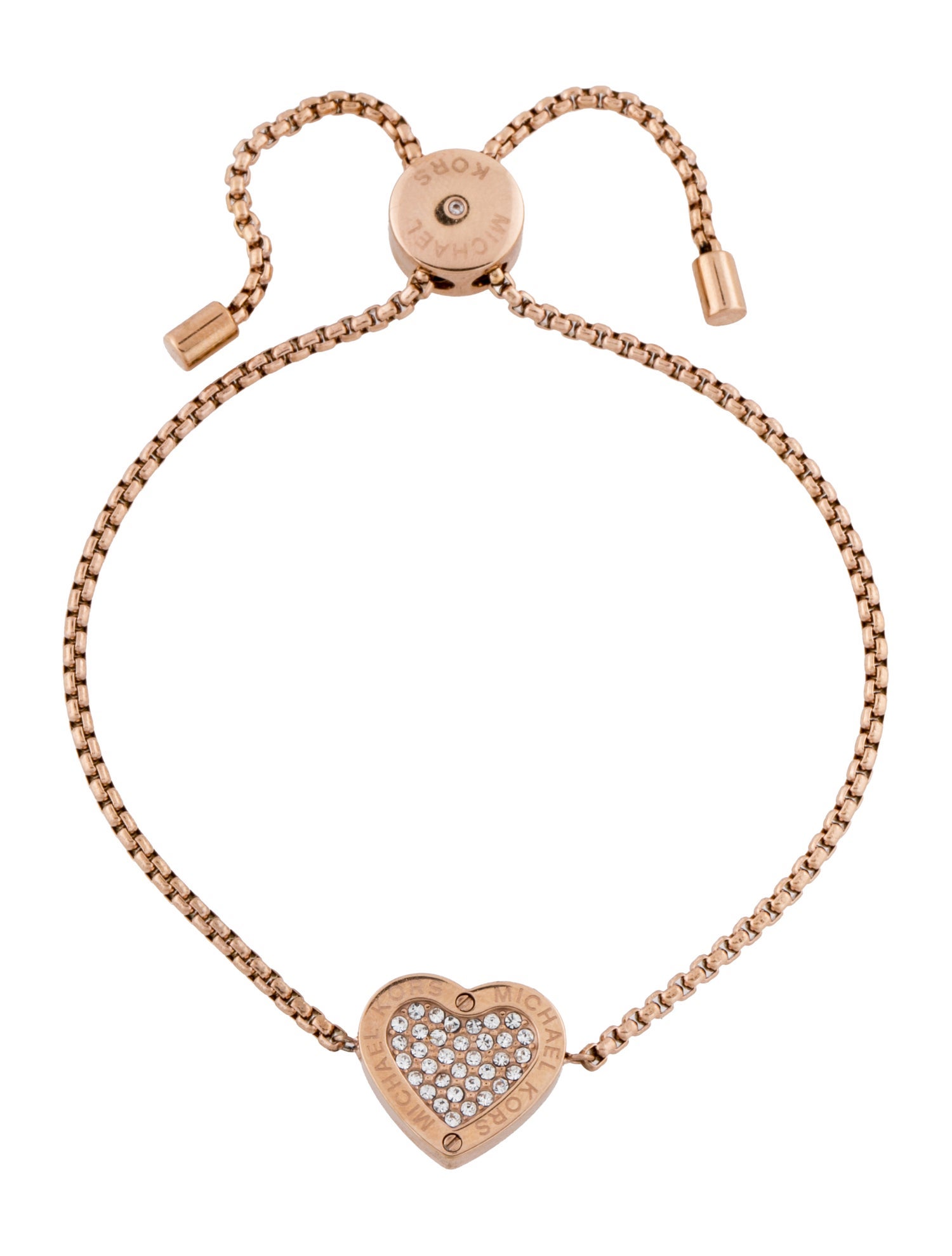 Michael Kors Crystal Pavé Heart Slider Bracelet