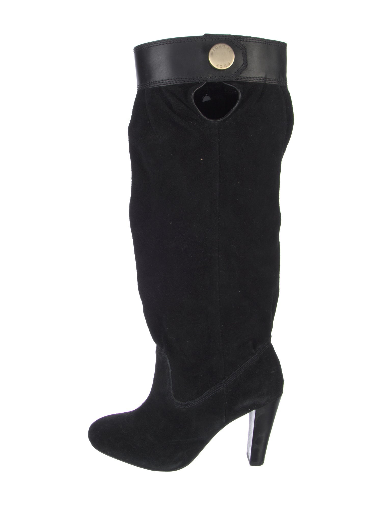 Michael Kors Suede Pleated Accents Boots