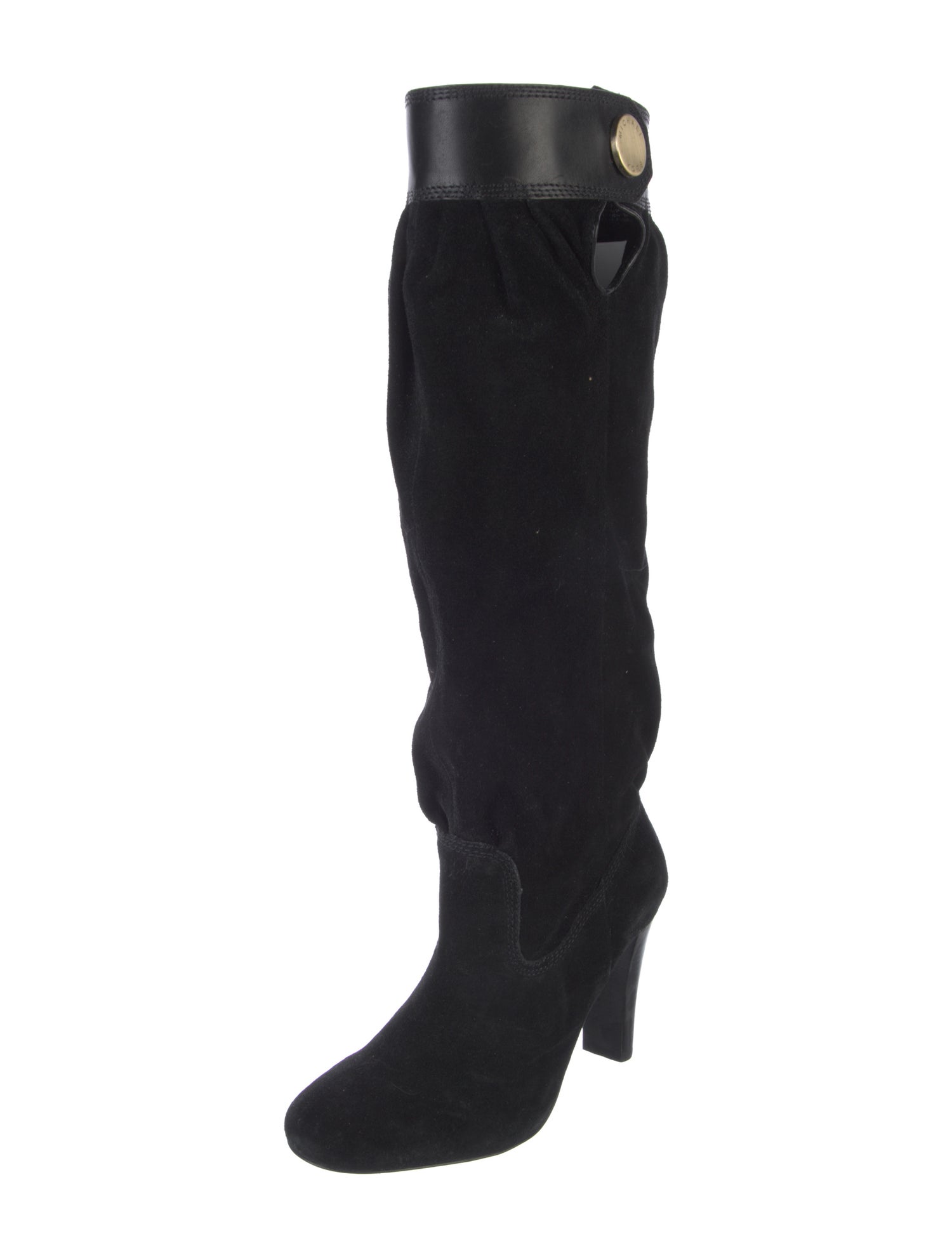 Michael Kors Suede Pleated Accents Boots