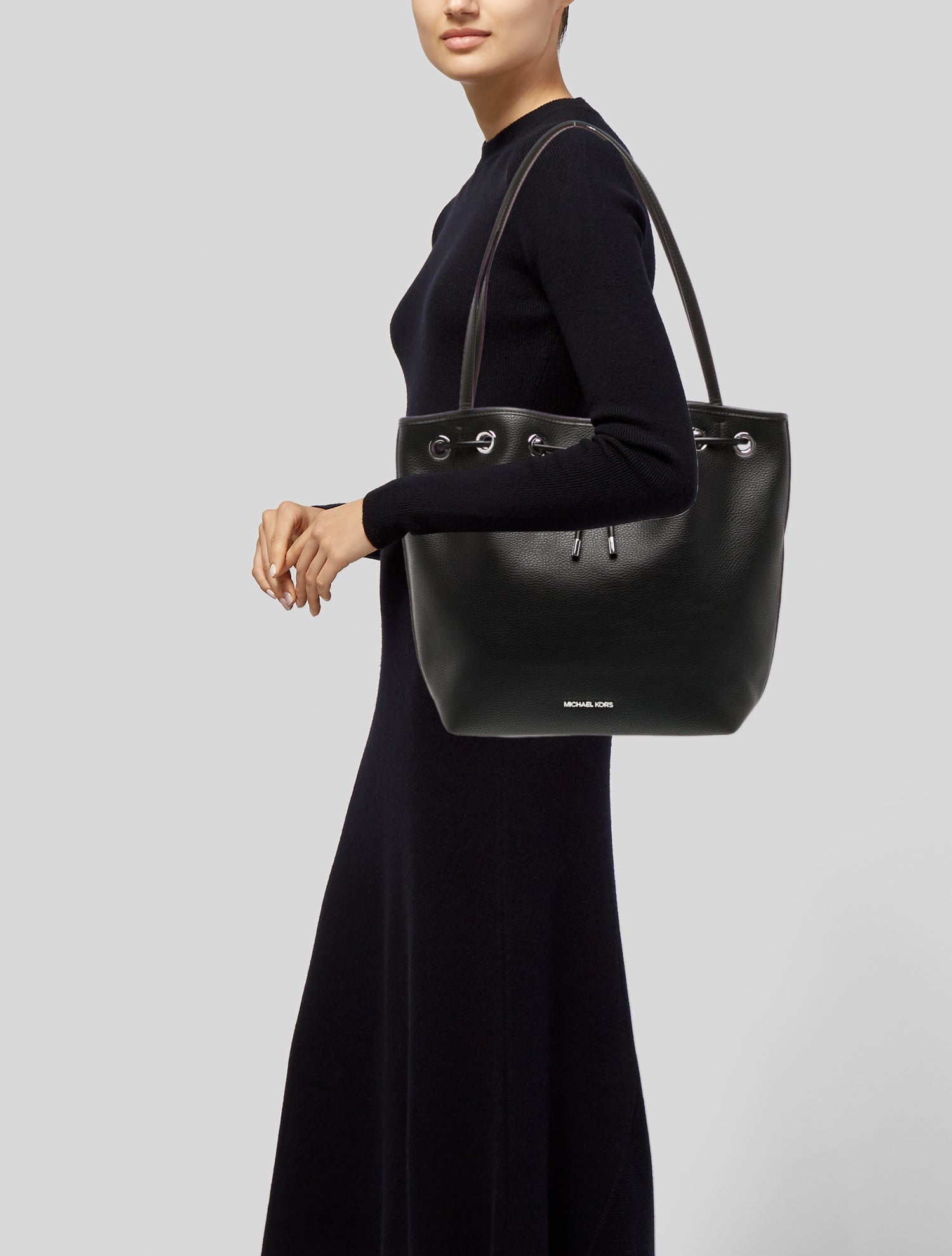 Michael Kors Leather Bucket Bag