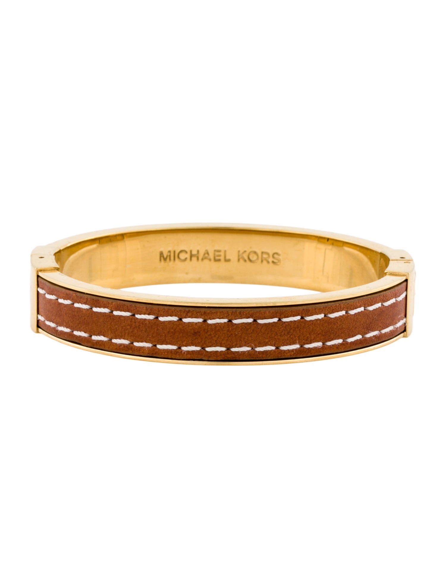 Michael Kors Leather Whip Stitched Bangle Bracelet