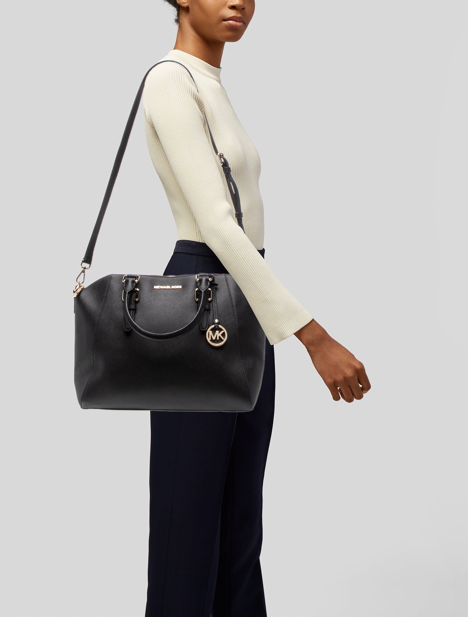 Michael Kors Saffiano Leather Top Handle Bag