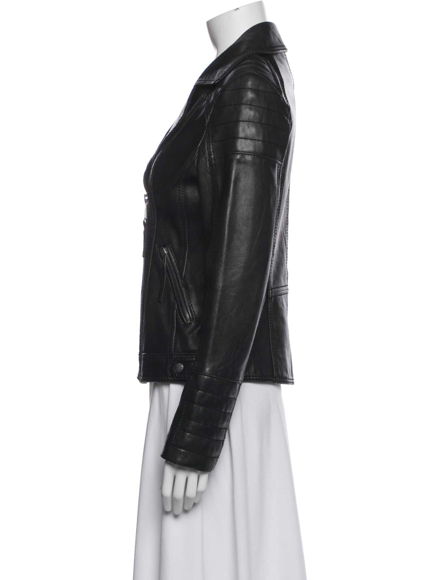 Michael Kors Leather Biker Jacket