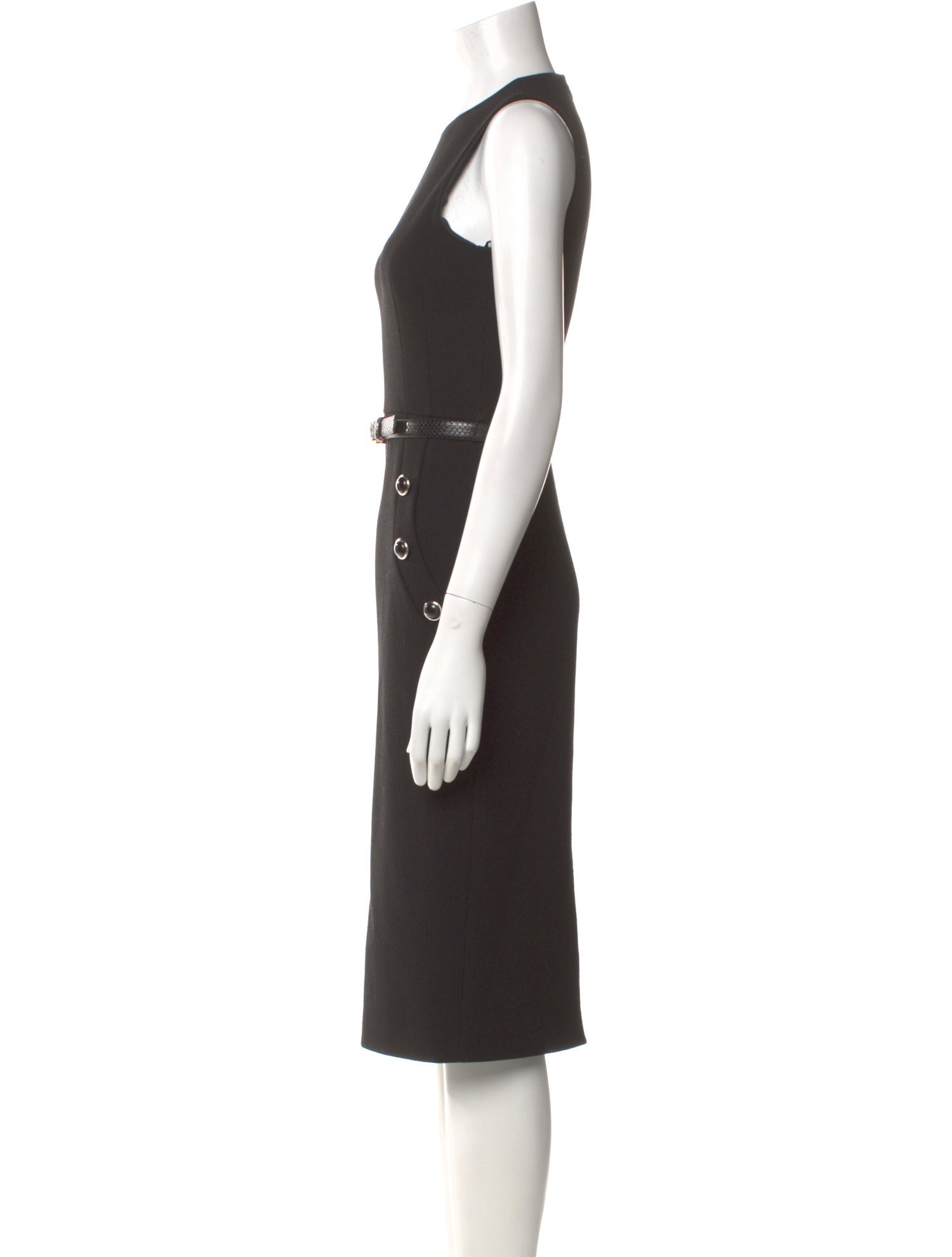 Michael Kors Virgin Wool Midi Length Dress