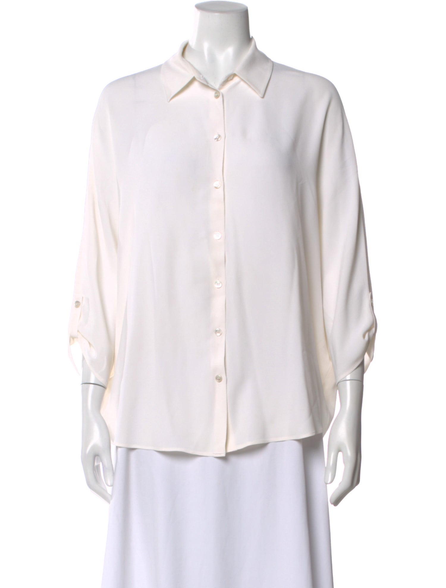 Michael Kors Silk Three-Quarter Sleeve Blouse