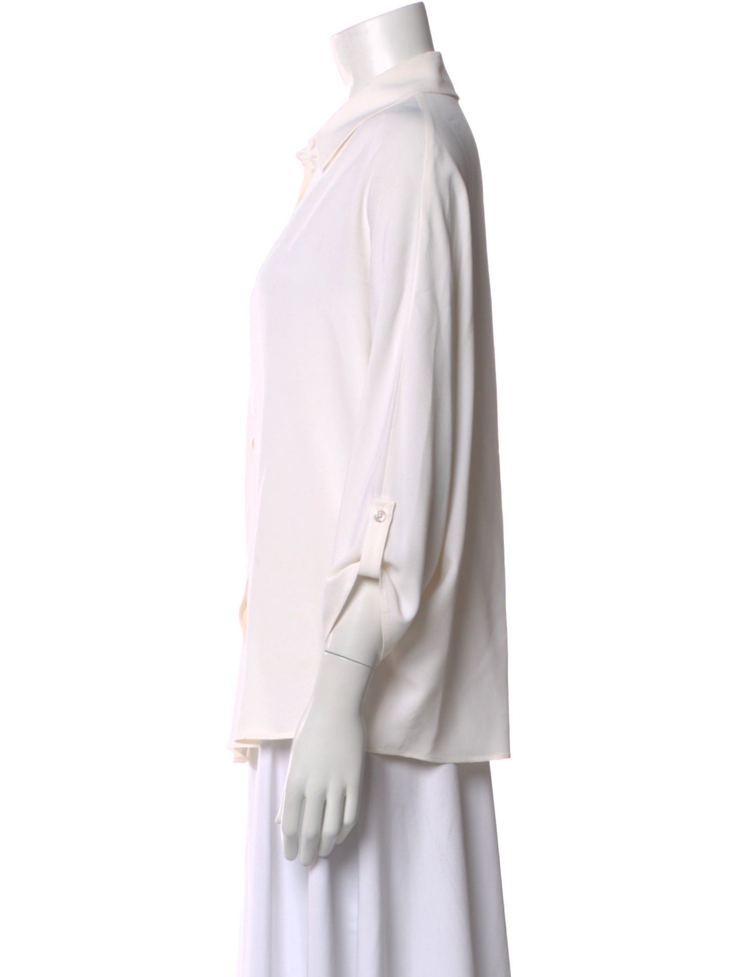 Michael Kors Silk Three-Quarter Sleeve Blouse