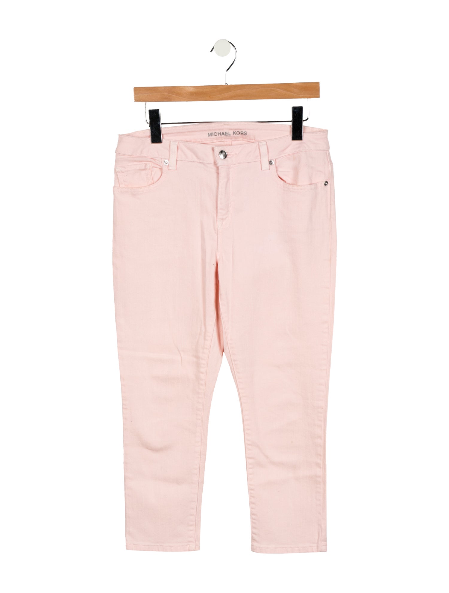 Michael Kors Mid-Rise Straight Leg Jeans