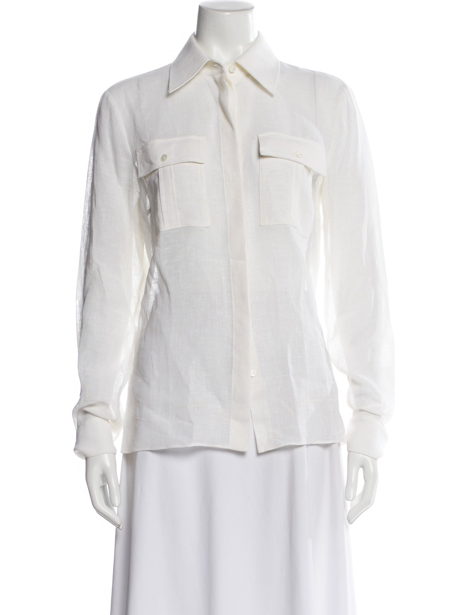 Michael Kors Long Sleeve Button-Up Top