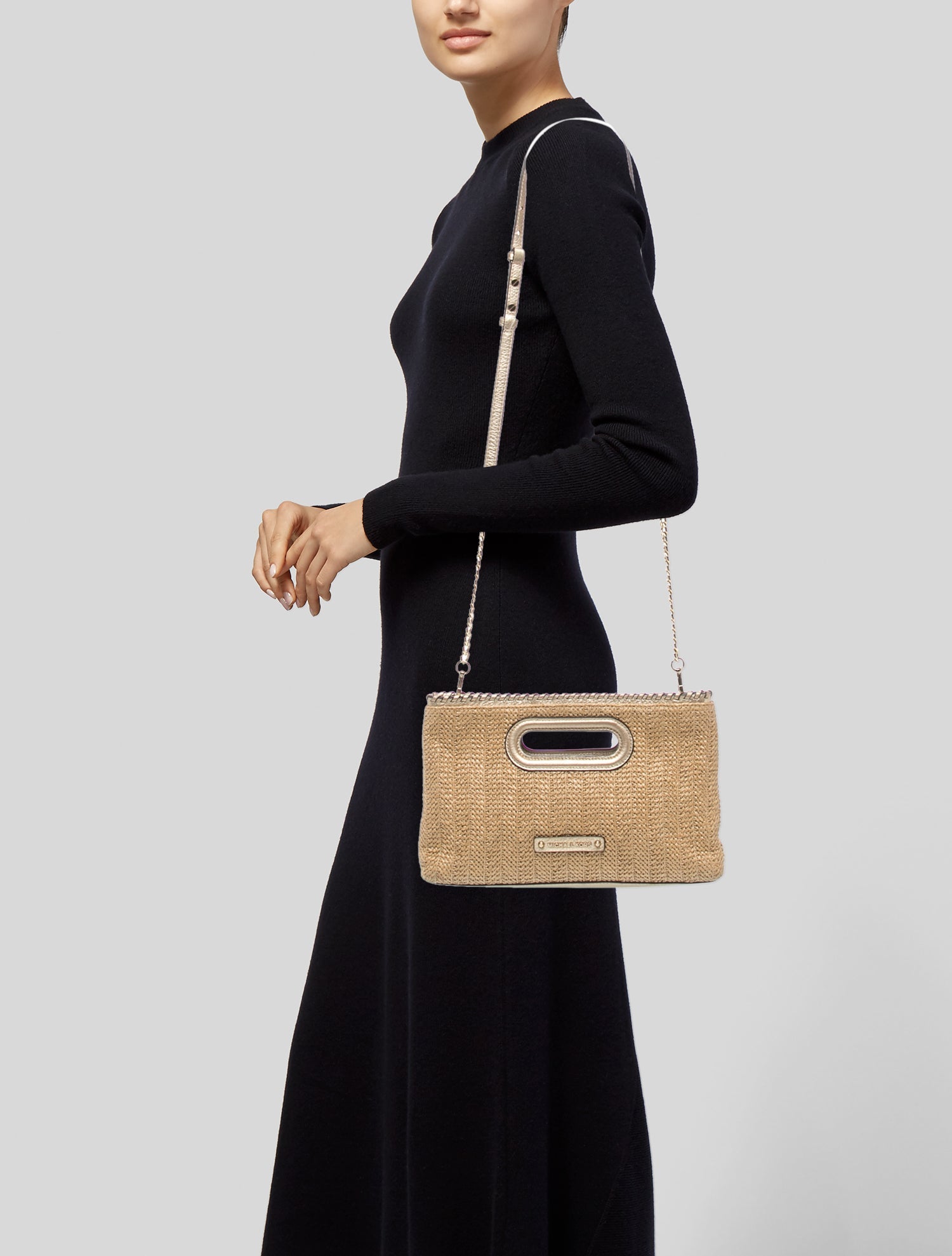 Michael Kors Straw Shoulder Bag