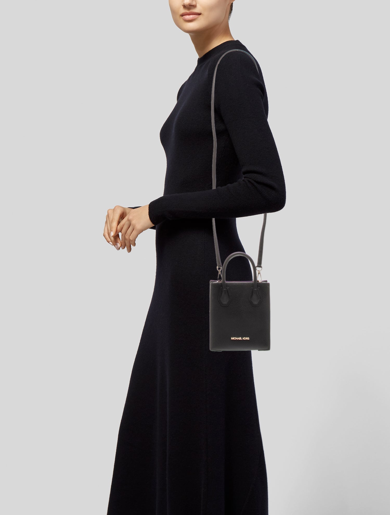 Michael Kors Leather Crossbody Bag - Black Mini Bags, Handbags