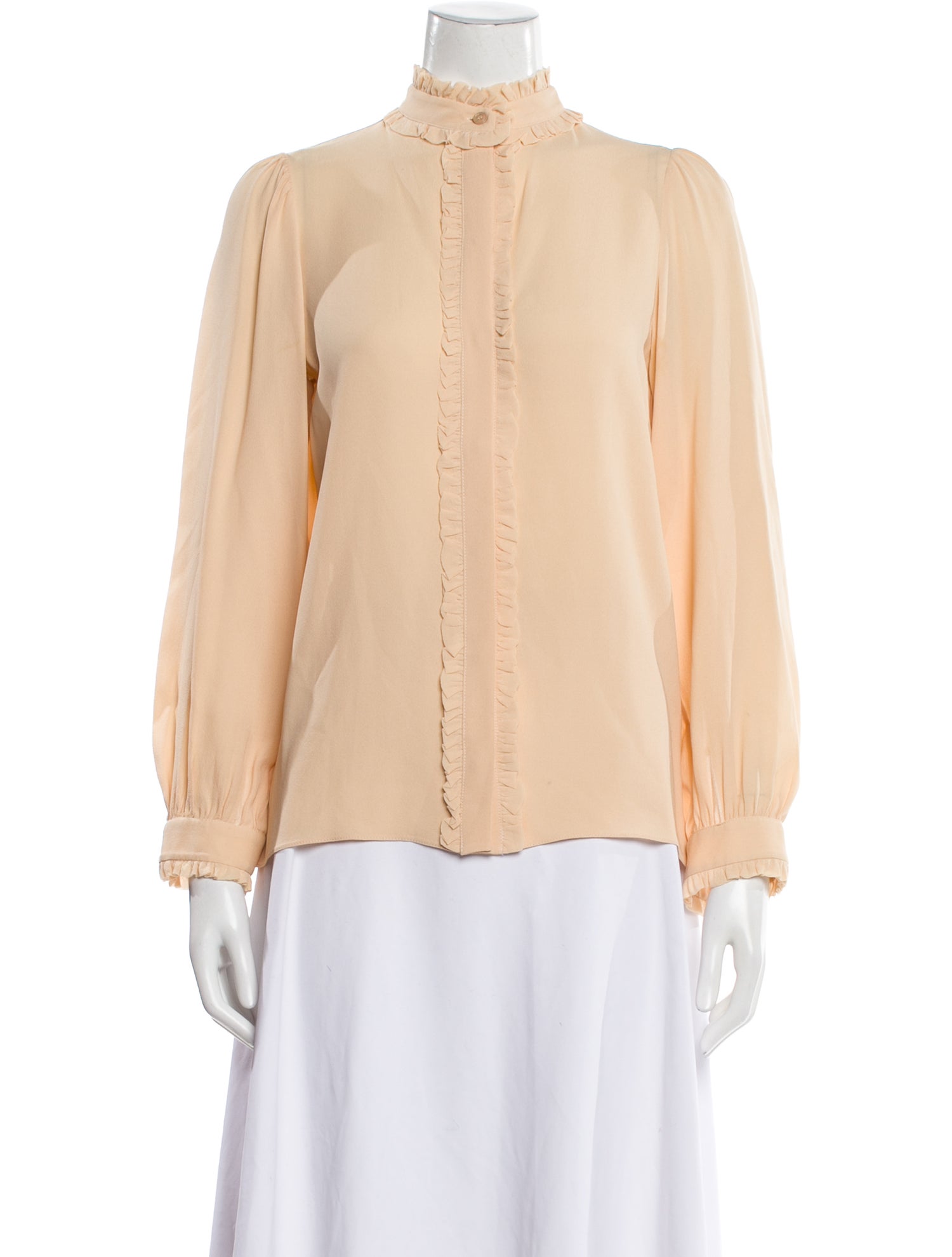 Michael Kors Silk Long Sleeve Blouse
