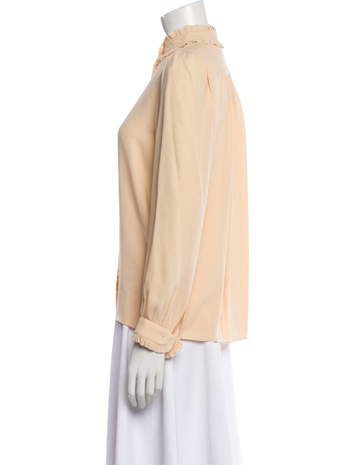 Michael Kors Silk Long Sleeve Blouse
