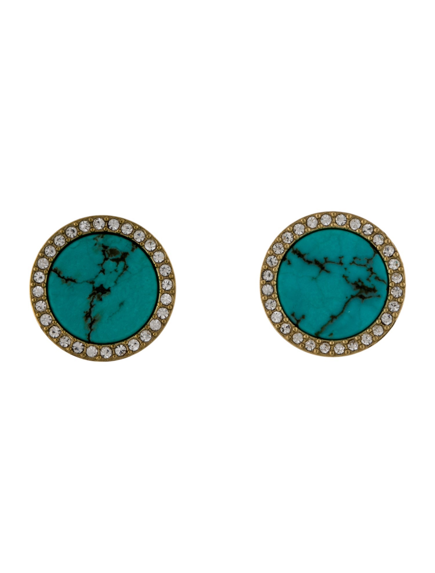 Michael Kors Crystal & Stone Stud Earrings