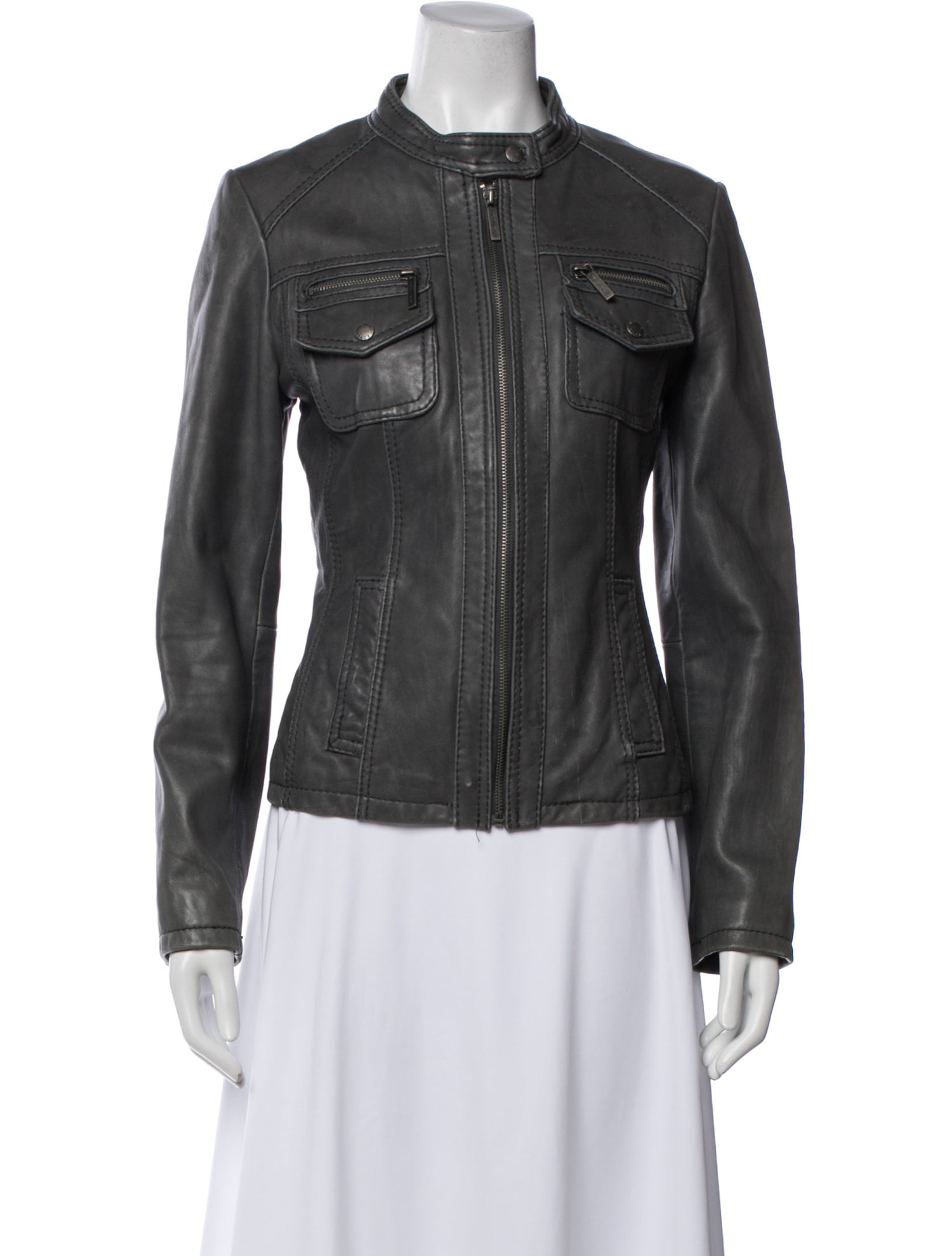 Michael Michael Kors Leather Biker Jacket