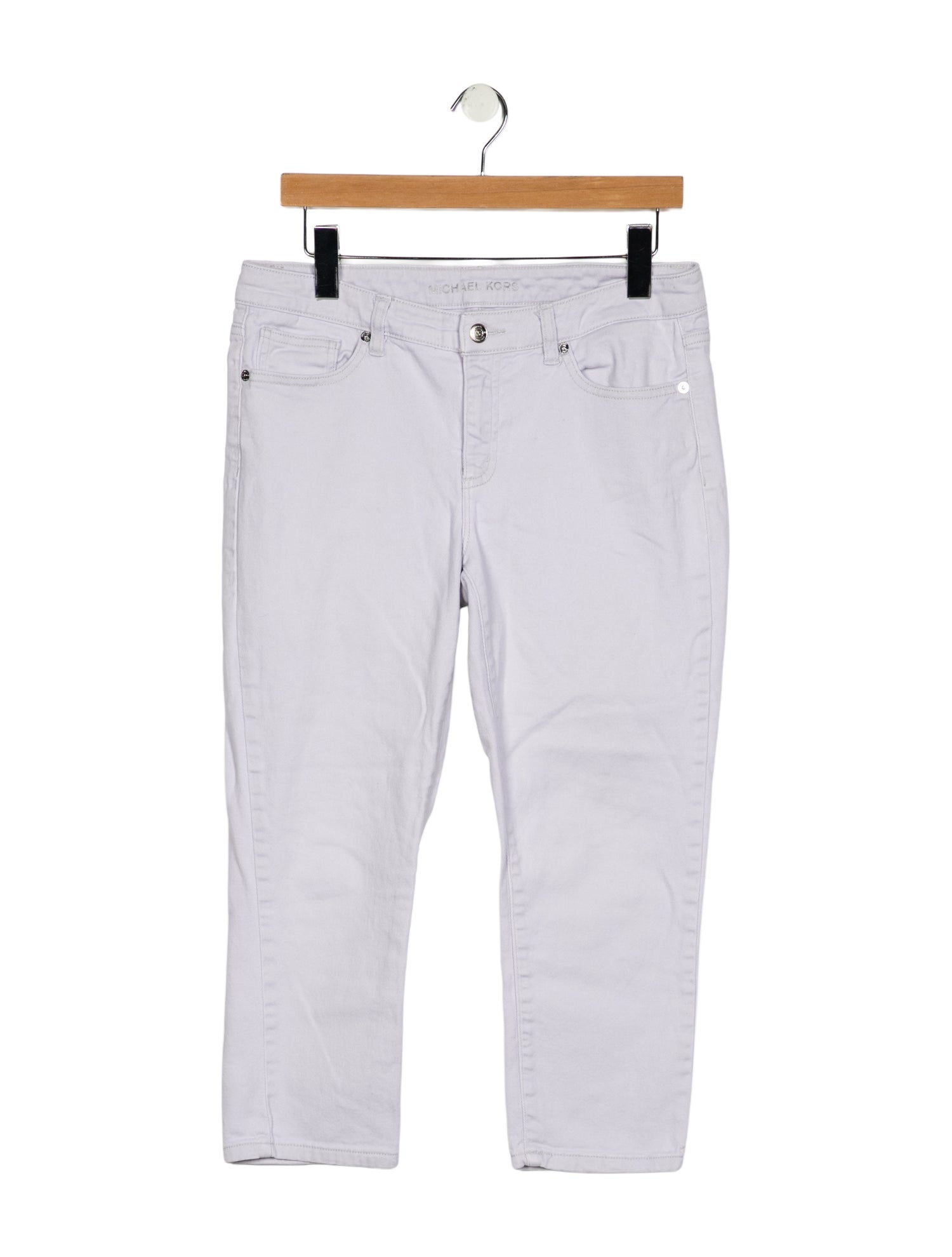 Michael Kors Mid-Rise Straight Leg Jeans