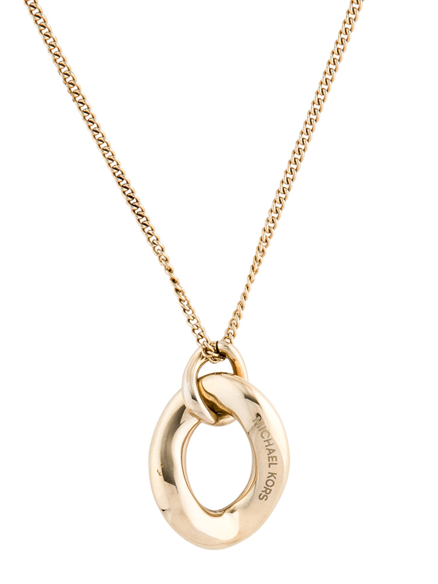 Michael Kors Warped Pendant Necklace