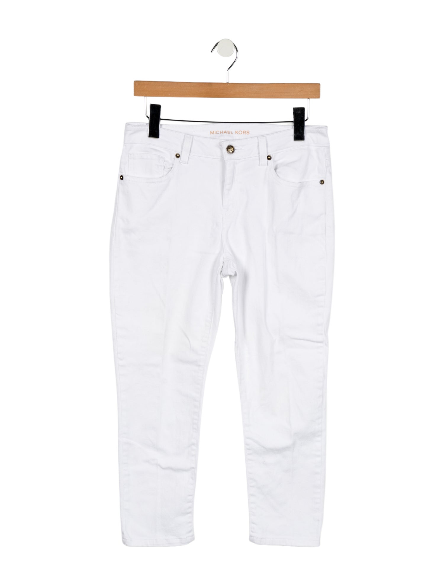 Michael Kors Mid-Rise Straight Leg Jeans