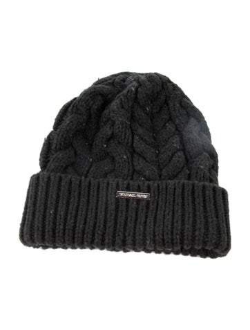 Pre-owned Michael Kors Knit Beanie In Black