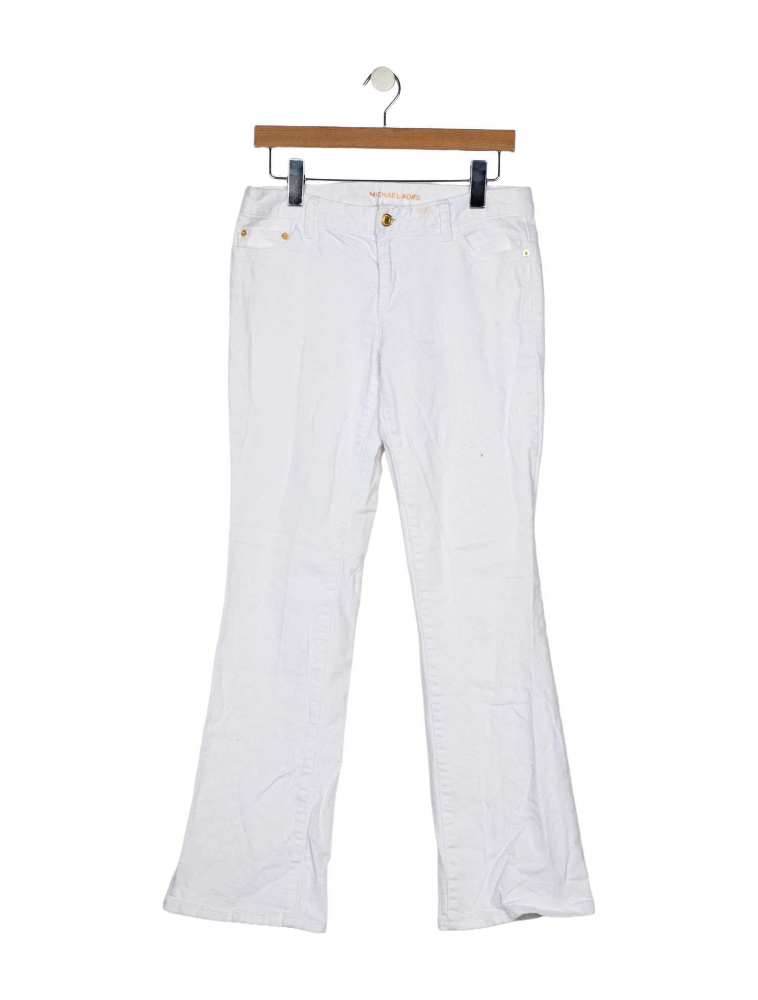 Michael Kors Mid-Rise Straight Leg Jeans