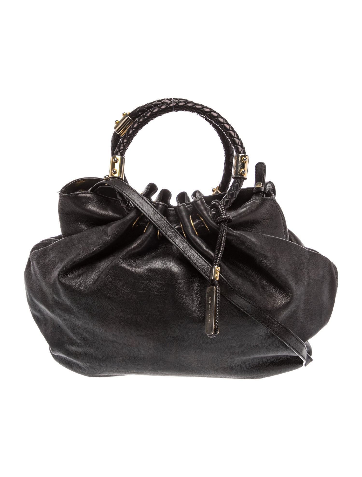 Jas M.B. Leather Shoulder Bag - Black Hobos, Handbags - WJM20087