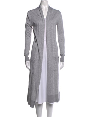 Pre-owned Michael Kors Open Front Sweater In Grey