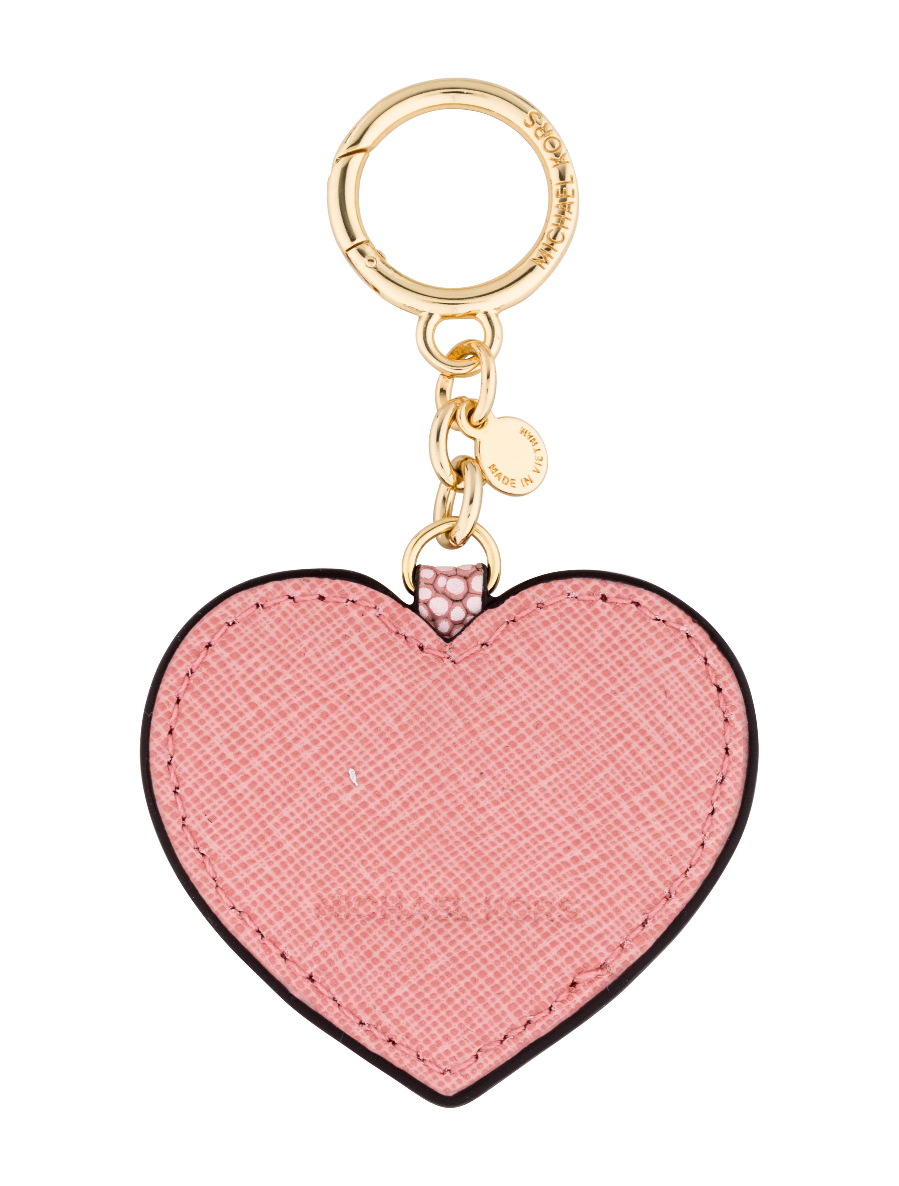 Michael Kors Leather Heart Keychain Accessories MIC35618 The RealReal