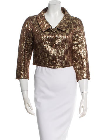 Michael Kors Cropped Brocade Jacket