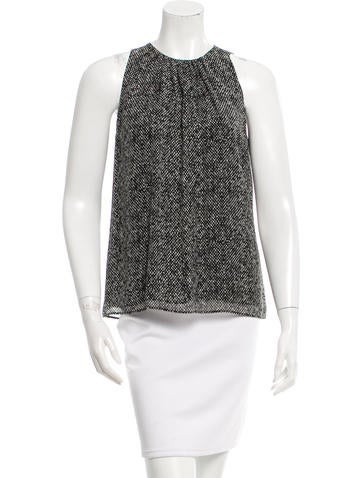 Michael Kors Printed Silk Top