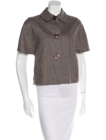 Michael Kors Virgin Wool Short Sleeve Jacket