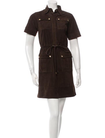 Michael Kors Suede Drawstring Dress