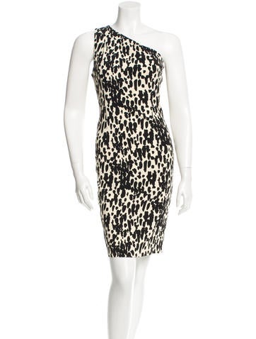 Michael Kors One-Shouldered Printed Dress w/ Tags
