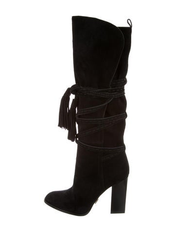 Michael Kors Suede Lace-Up Boots