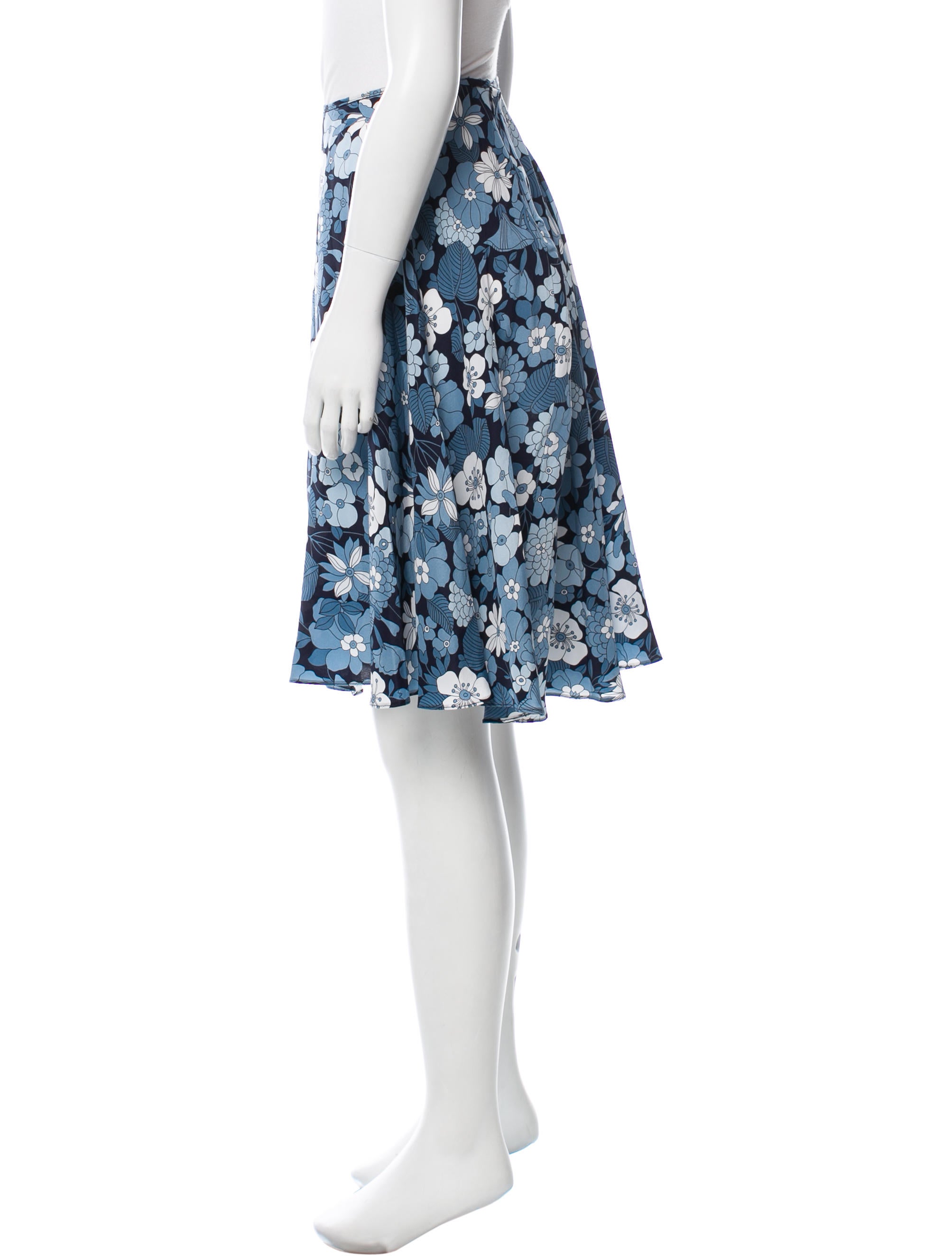 Michael Kors Floral KneeLength Skirt Clothing MIC53239 The RealReal