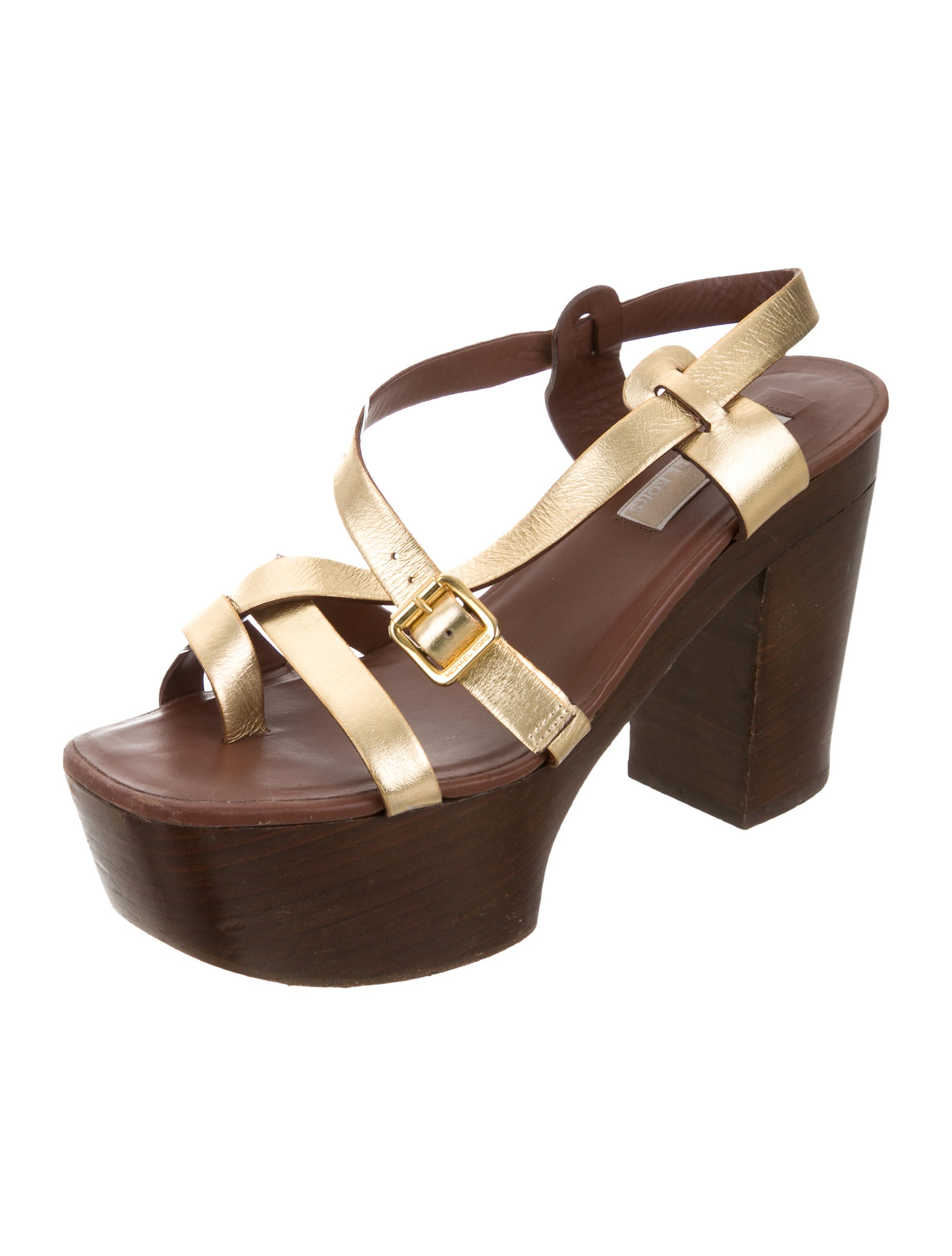 Michael Kors Metallic Platform Sandals