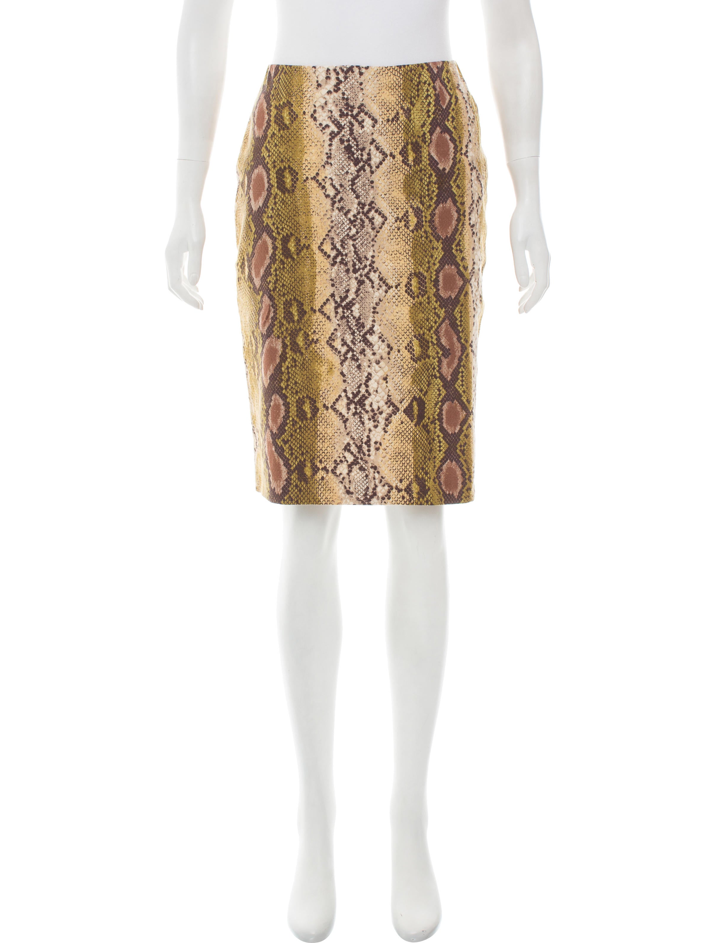Michael Kors Printed Linen-Blend Skirt