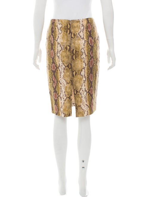 Michael Kors Printed Linen-Blend Skirt