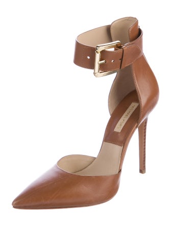 Michael Kors Pointed-Toe Ankle Strap Pumps